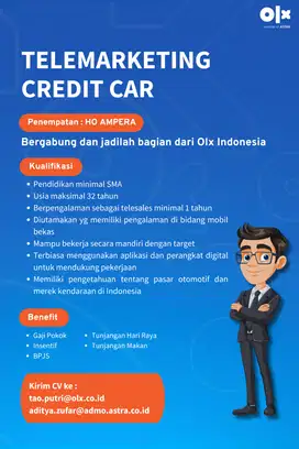 Lowongan Kerja Telemarketing Kredit Mobil