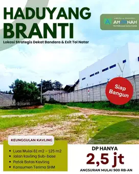 TANAH KAVLING MURAH DEKAT BANDARA RADEN INTAN 2 LAMPUNG CREDIT NO BANK