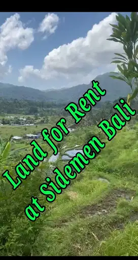 Land 14a for Rent Location at Sidemen Traditional Village Bal