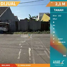 Tanah Kavling Siap Bangun Di Jalan Bunga-Bunga Lowokwaru Malang(OLX619