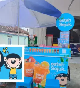 Booth es teh bongkar pasang