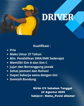 Lowongan Kerja Driver