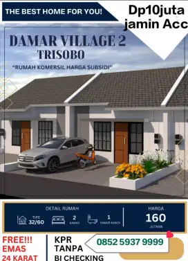 Kredit rumah  pasti Acc dp 10juta belakang sirkuit mijen semarang
