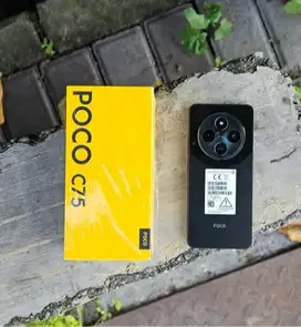 Jual Poco C75 6/128 GB NFC mulus fullset, garansi resmi