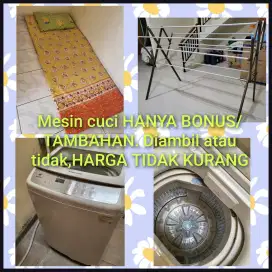 Dijual SEMUA, matras/ambal tidur,jemuran besar,mesin cuci dll