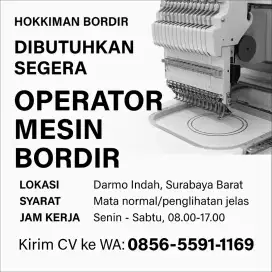 Operator Mesin Bordir Surabaya Barat