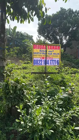 Di jual tanah 650 meter