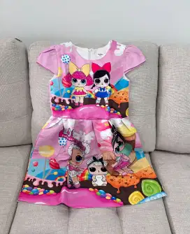(KIDS) ALOHA Kai Baju dress anak LOL pink Size 14 LD 35cm #CITT613