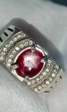 Ruby belang Cakep ring perak