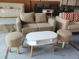 Sofa paket retro murah + meja