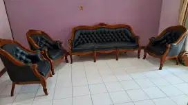 JUAL CEPAT SET KURSI TAMU MODEL VERSACE KAYU JATI