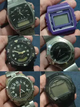 Borongan Jam tangan CASIO TIMEX ( kondisi mati )