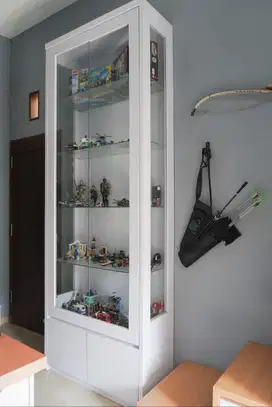 Rak Display Kaca untuk Mainan/Gundam/Statue/Barang Koleksi dari Kayu