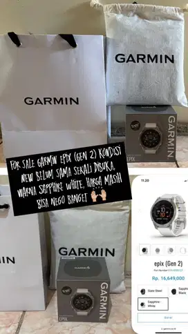 for sale gamin epix gen 2 original (kondisi new segel)