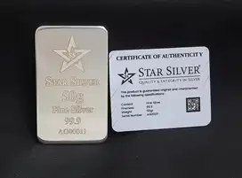 Perak murni batangan StarSilver 999.9