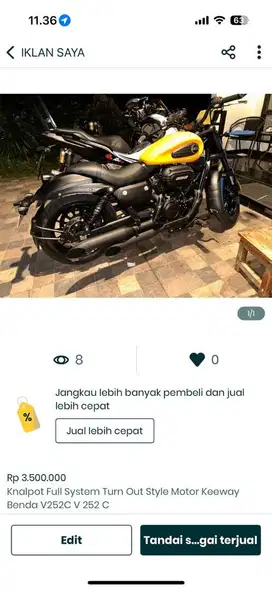 Knalpot Keeway Benda