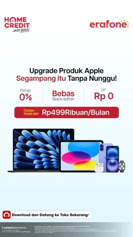 Promo apple cicilan pakai home credit bunga 0%