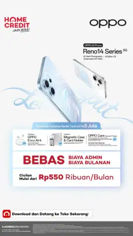 Nggak Perlu Nunggu Gajian! OPPO Reno14 8 256 Bisa Cicilan Mulai 0% DP!