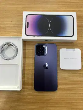 Ready Stock Iphone 14 PM 256GB Purple Ex iBox Fullset