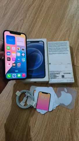 Iphone 12 128gb resmi indo ID/A fullset bisa tt hp lain