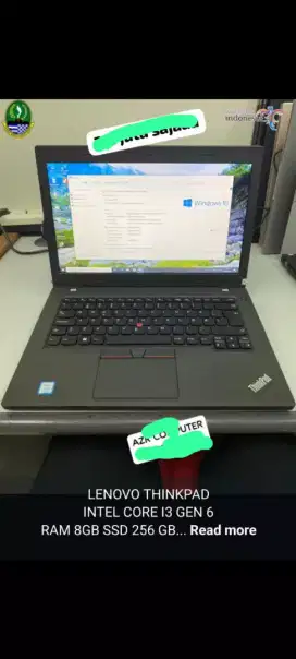 LENOVO THINKPAD
INTEL CORE I3