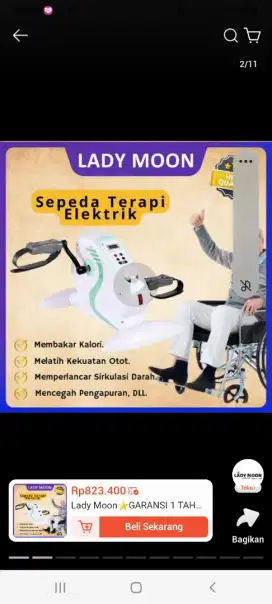Alat terapi stroke sepeda statis electrik