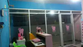 Pintu kaca sliding kios