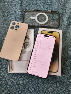 Iphone 14 Pro Max 128 Gb Gold Beacukai Bh 85% Fullset