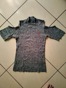 Kaos Polo asli Sweater rajut ukuran M
