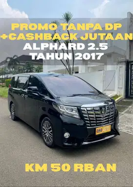 PROMO TANPA DP+CASHBACK 5JT! ALPHARD ATPM TAHUN 2017 LOW KM ANTIK!