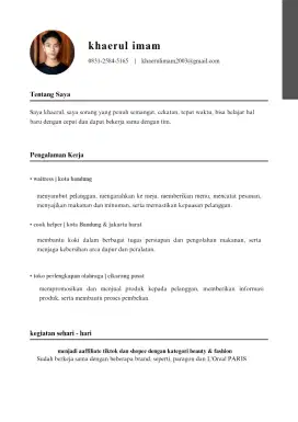 Asalamualaikum, ibu/Bpk boleh dong info lokernya buat cowok, 22thn