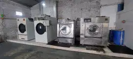 Mesin cuci hotel dryer washer 50kg ironer borongan