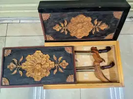 Keris - kotak keris box keris show case bahan kayu jati ukir premium