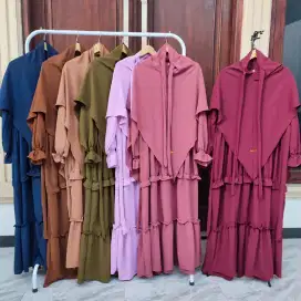 Set gamis crinkle adem