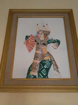 Jual Lukisan PENARI BALI antik.