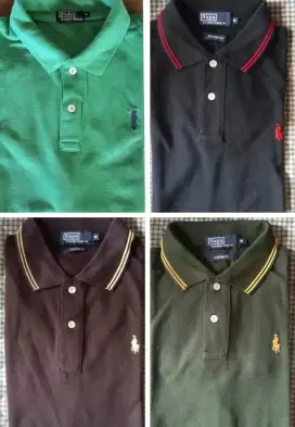 Kaos kerah Polo shirt garis size M
