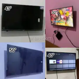 Pasang Bracket TV 24, 32, 40, 43, 45, 50, 55 Inch