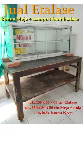 Etalase bekas Alumunium Warteg, Depot Warung Makan