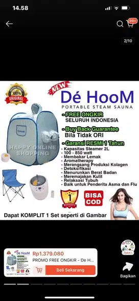 Portable Steam Sauna De' hooM