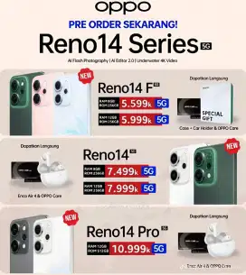 Promo PO Oppo Reno 14 + gift menariknya