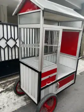 Gerobak full alumunium bekas Takoyaki ( nego tipis)