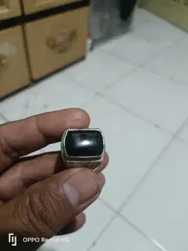 Cincin batu akik galih kelor iketan alpaka super ring 9