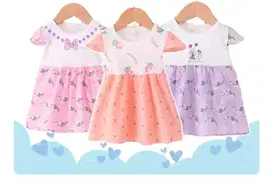 PAKET MINI DRESS BAYI LUCU ISI 6 PCS CUMA 150RB
