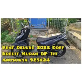 Beat Deluxe 2022 Biru Doff Km30Rban Full Ori