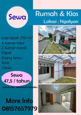 Sewa Cepat Rumah dan Kios Purwoyoso Ngaliyan
