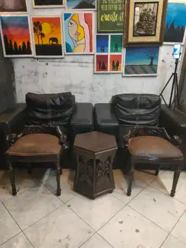 Paketan Kursi Meja Unik Jati