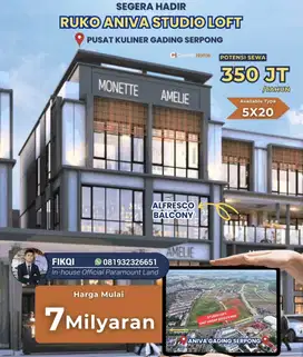 Aniva Studio Loft, Lokasi Terbaik Usaha dan Invest Gading Serpong