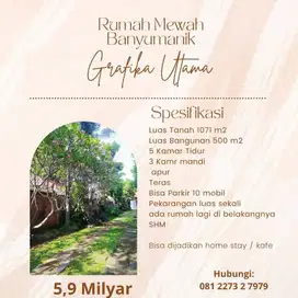 Rumah Clasic Cocok Untuk Homestay/ Cafe Grafika Utama Banyumanik