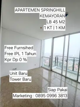 APARTEMEN SPRINGHILL ROYAL SUITE KEMAYORAN UNIT BARU TOWER BARU DP 0%