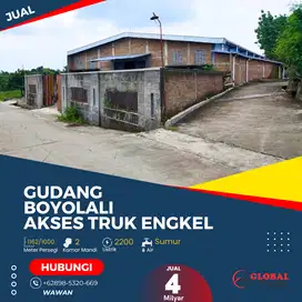 Dijual Gudang Siap Pakai Area Boyolali Akses Truk Engkel